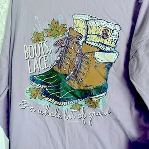 Used Preppy Lavender Comfort Colors Christian Anna Grace Designs Long-sleeve